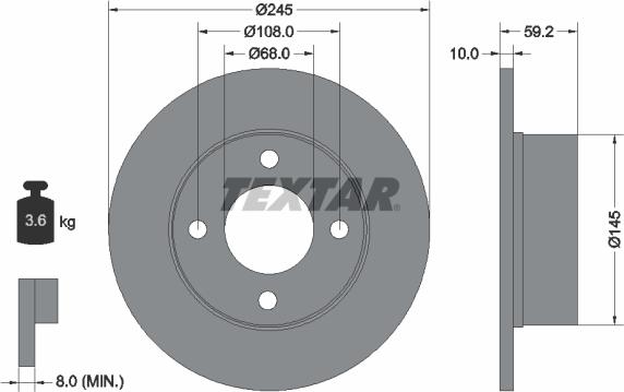 Textar 92026100 - Discofreno autozon.pro