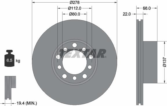 Textar 92020400 - Discofreno autozon.pro