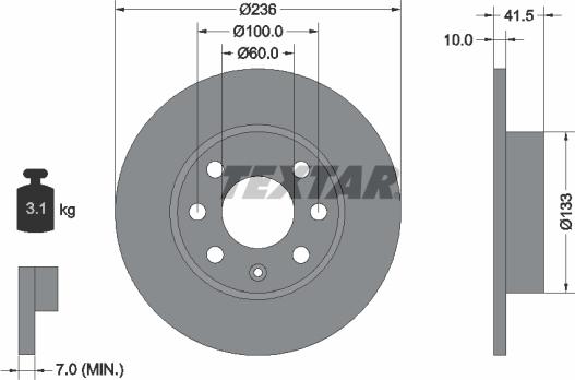 Textar 92020800 - Discofreno autozon.pro