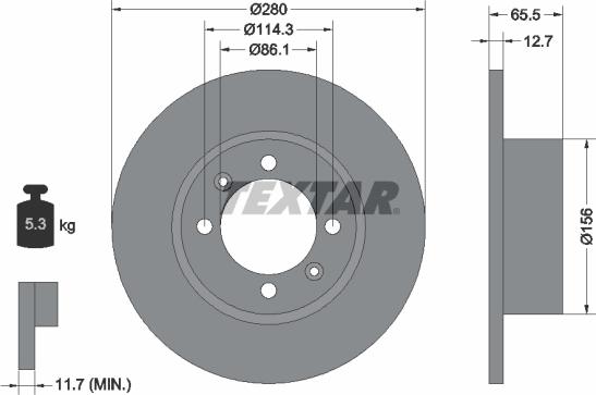 Textar 92027600 - Discofreno autozon.pro