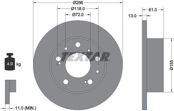 Textar 92027100 - Discofreno autozon.pro