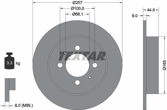 Textar 92079900 - Discofreno autozon.pro