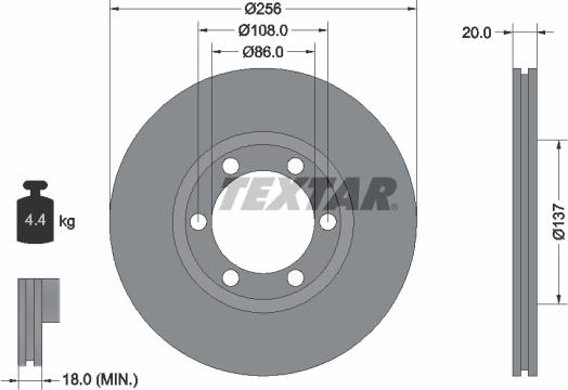 Textar 92079600 - Discofreno autozon.pro