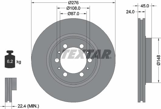 Textar 92079800 - Discofreno autozon.pro