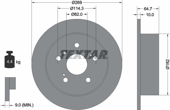 Textar 92079300 - Discofreno autozon.pro