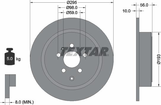 Textar 92074100 - Discofreno autozon.pro