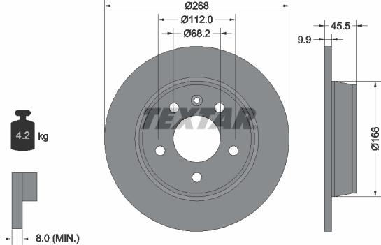 Textar 92074300 - Discofreno autozon.pro