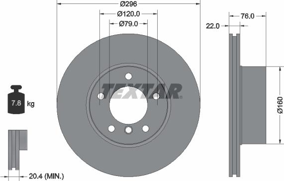 Textar 92075005 - Discofreno autozon.pro