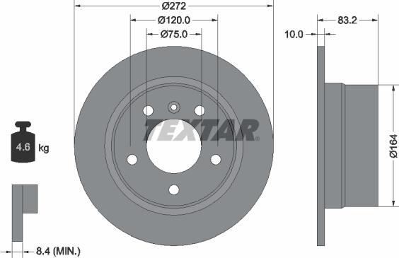 Textar 92076700 - Discofreno autozon.pro