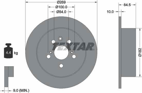 Textar 92070800 - Discofreno autozon.pro