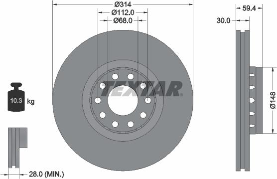 Textar 92073200 - Discofreno autozon.pro