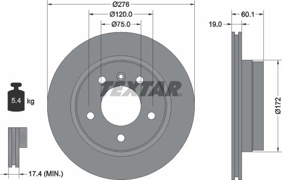 Textar 92072405 - Discofreno autozon.pro