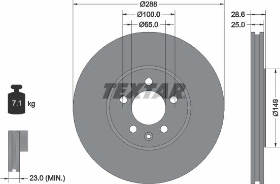 Textar 92072805 - Discofreno autozon.pro