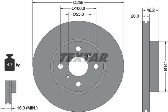 Textar 92199900 - Discofreno autozon.pro