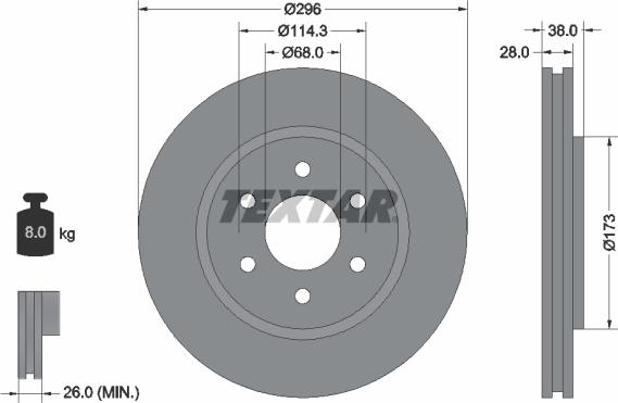 Textar 92199600 - Discofreno autozon.pro