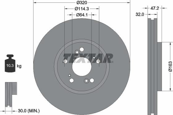 Textar 92194900 - Discofreno autozon.pro