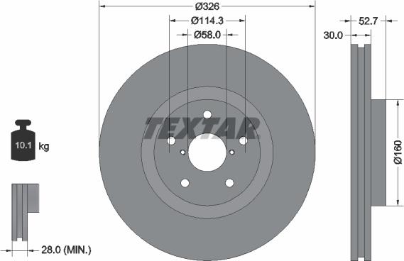 Textar 92194303 - Discofreno autozon.pro