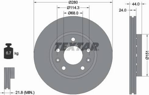 Textar 92195500 - Discofreno autozon.pro