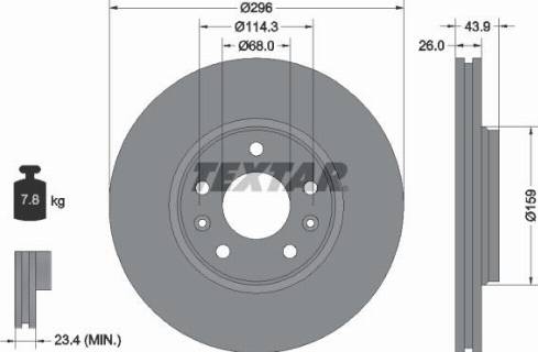 Textar 92195600 - Discofreno autozon.pro