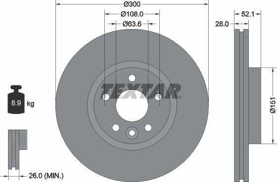 Textar 92196905 - Discofreno autozon.pro