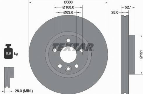 Textar 92196900 - Discofreno autozon.pro