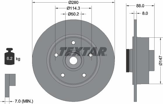 Textar 92196000 - Discofreno autozon.pro