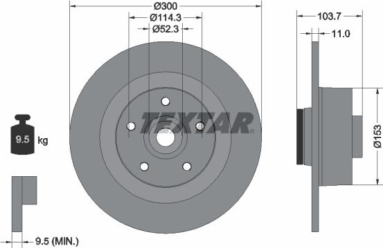 Textar 92196103 - Discofreno autozon.pro