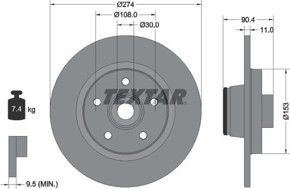 Textar 92196203 - Discofreno autozon.pro