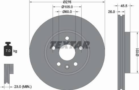 Textar 92198900 - Discofreno autozon.pro