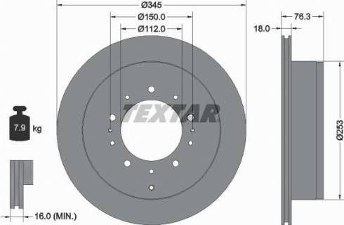 Textar 92198500 - Discofreno autozon.pro