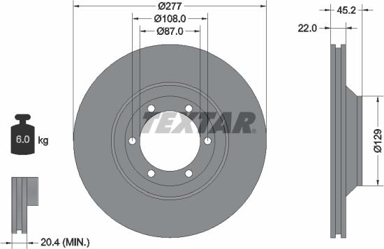 Textar 92149400 - Discofreno autozon.pro