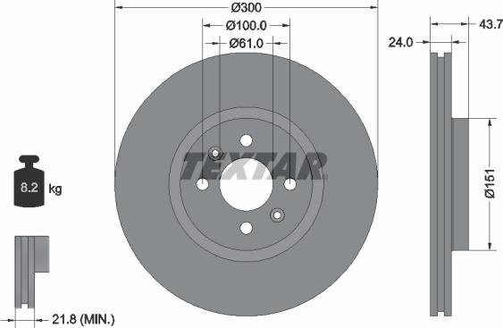 Textar 92149500 - Discofreno autozon.pro