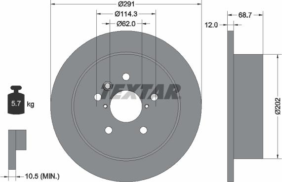 Textar 92144203 - Discofreno autozon.pro