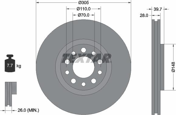 Textar 92145003 - Discofreno autozon.pro