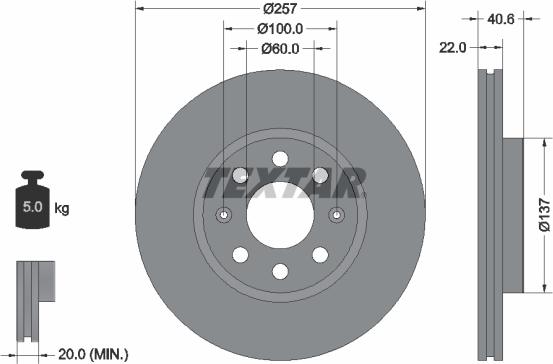 Textar 92145700 - Discofreno autozon.pro