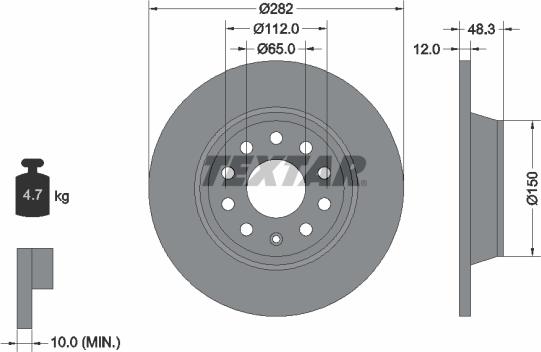 Textar 92140805 - Discofreno autozon.pro