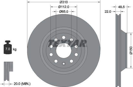 Textar 92140705 - Discofreno autozon.pro