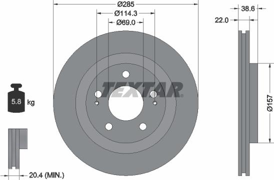 Textar 92148500 - Discofreno autozon.pro