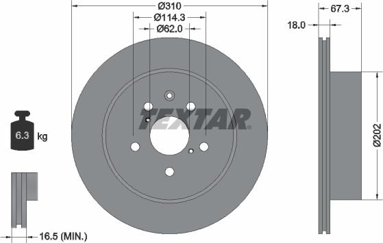 Textar 92148000 - Discofreno autozon.pro