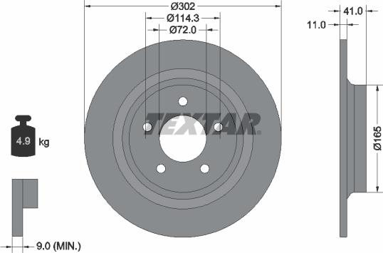 Textar 92148200 - Discofreno autozon.pro