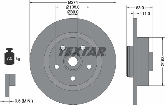 Textar 92142200 - Discofreno autozon.pro