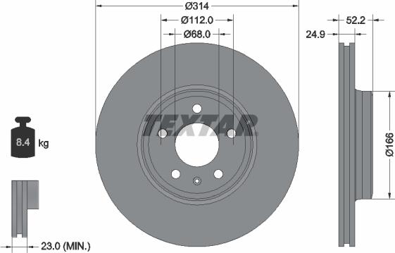 Textar 92159905 - Discofreno autozon.pro