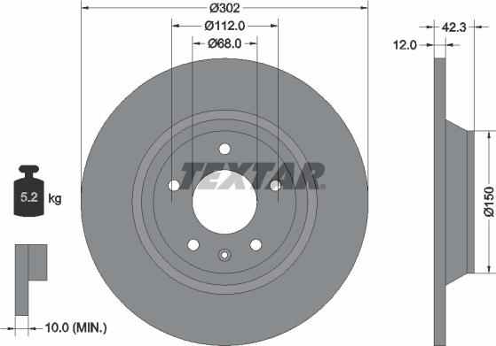 Textar 92159503 - Discofreno autozon.pro