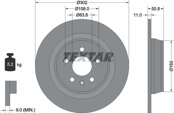 Textar 92159305 - Discofreno autozon.pro