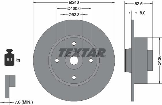 Textar 92154400 - Discofreno autozon.pro