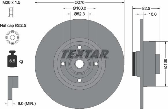 Textar 92154500 - Discofreno autozon.pro