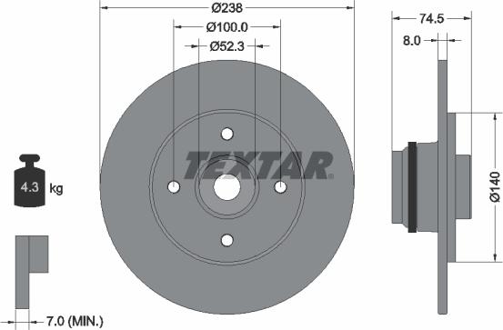 Textar 92154000 - Discofreno autozon.pro