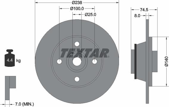 Textar 92154100 - Discofreno autozon.pro