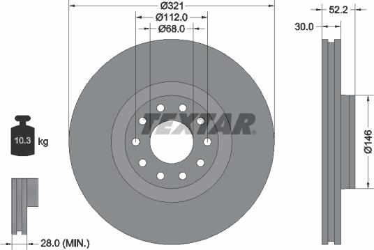 Textar 92154703 - Discofreno autozon.pro