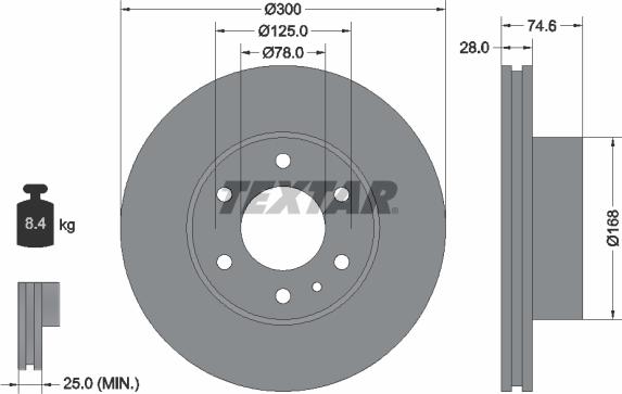 Textar 92155900 - Discofreno autozon.pro